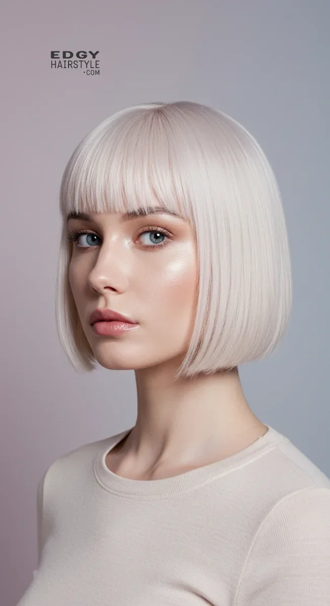 4. Blunt Bob with Micro Bangs | 15 Short Hairstyles That Define Sexy Sophistication In The Last Year