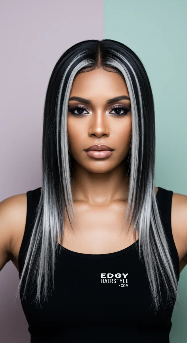 11. Silver Streaks | Trendy Hairstyles With Highlights To Illuminate Your Look