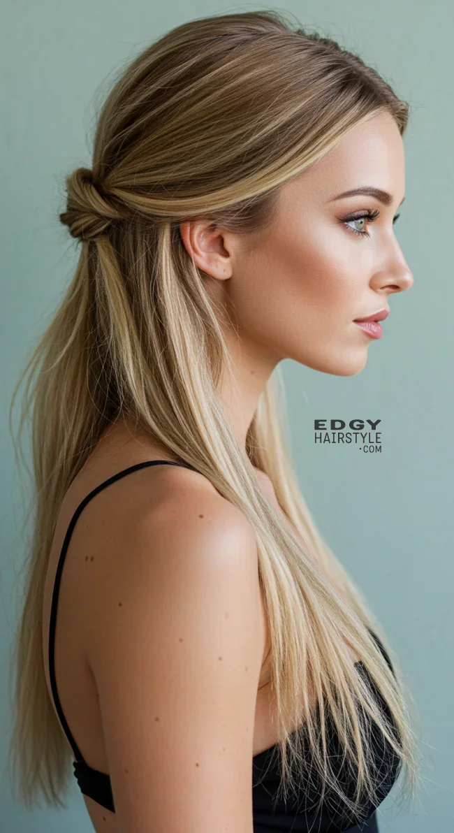 3. Twisted Half-Up Hairstyle | 10 Quick And Cute Rubber Band Hairstyles For Every Occasion