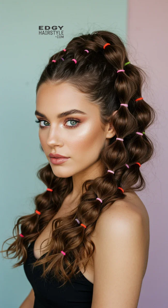 2. Bubble Ponytail | 10 Quick And Cute Rubber Band Hairstyles For Every Occasion