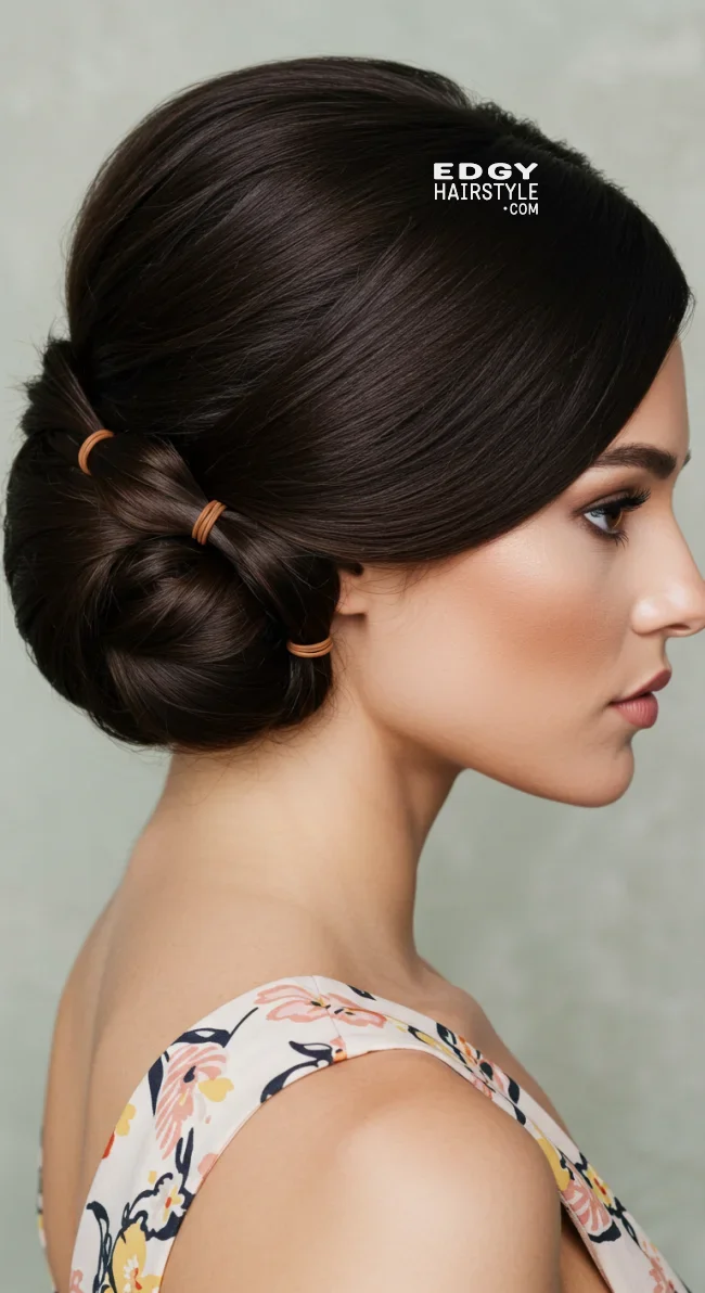 7. French Twist with Rubber Bands | 10 Quick And Cute Rubber Band Hairstyles For Every Occasion