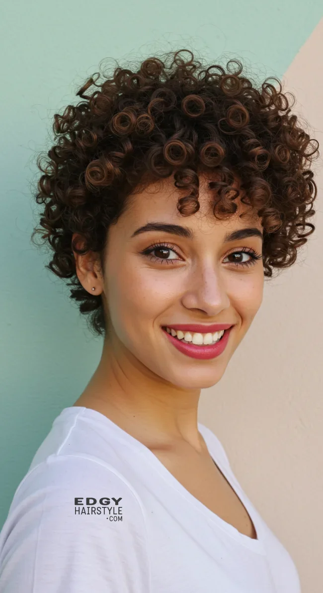 9. Curly Pixie Cut | Pixie Hairstyles For Trendsetting Elegance