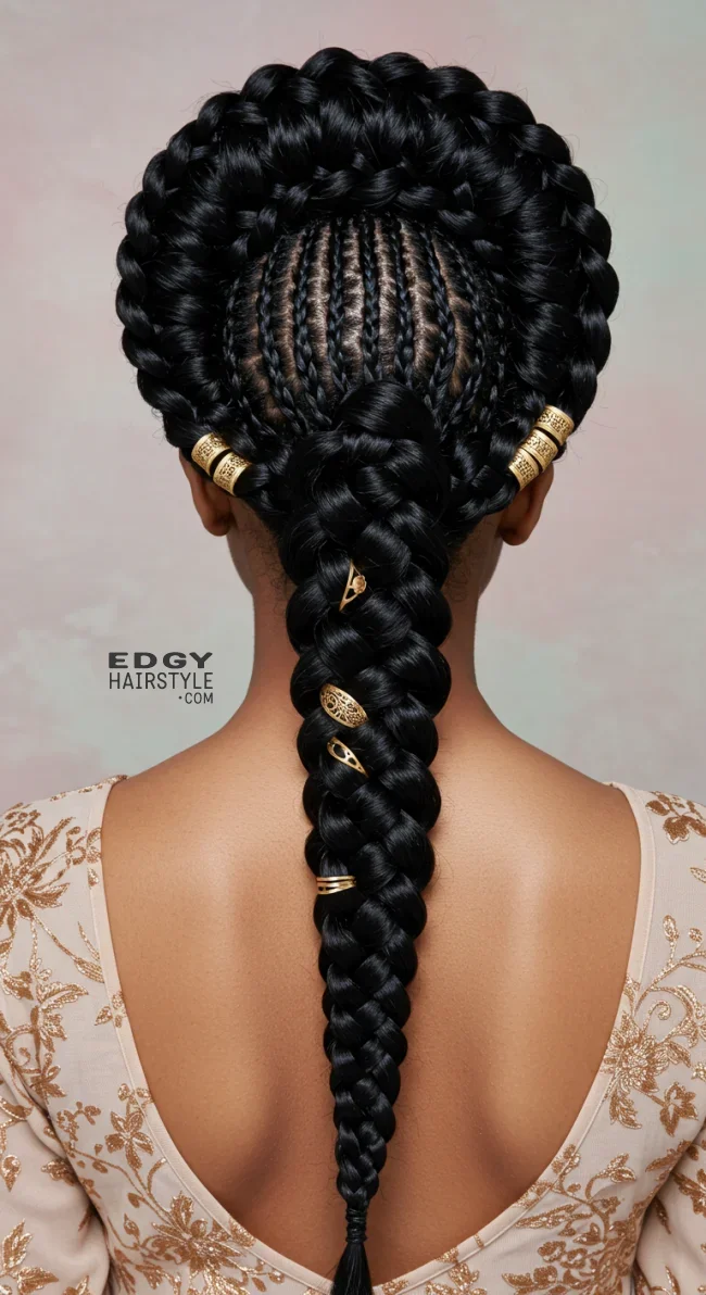 5. Goddess Halo Braid | Halo Braid Ideas For An Ethereal Protective Hairstyle