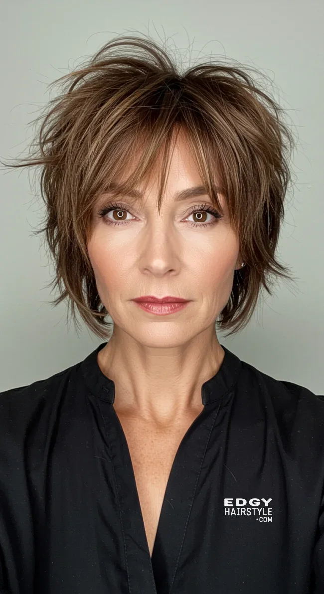 3. Short Shag Cut | Trending Short Hairstyles For Women Over 50 (2025)