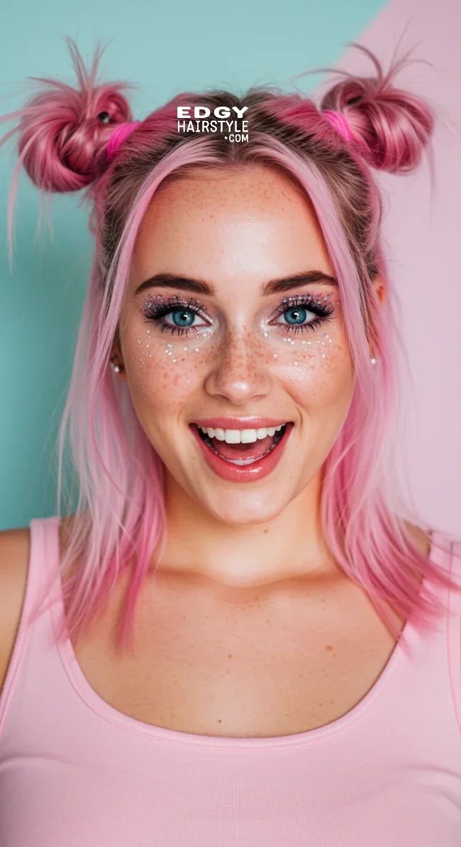 13. Half-Up Space Buns | Hairstyle Trends: A Comprehensive Guide For The Latest Hair Fashion