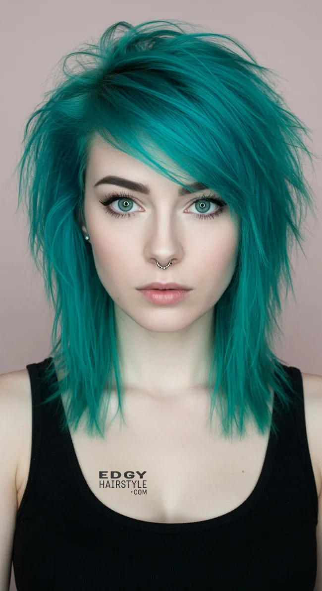 7. Colored Wolf Cut | Most Beautiful Wolf Cut Hairstyles For This Winter