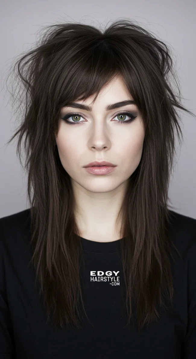15. Sleek and Straight Wolf Cut | Most Beautiful Wolf Cut Hairstyles For This Winter