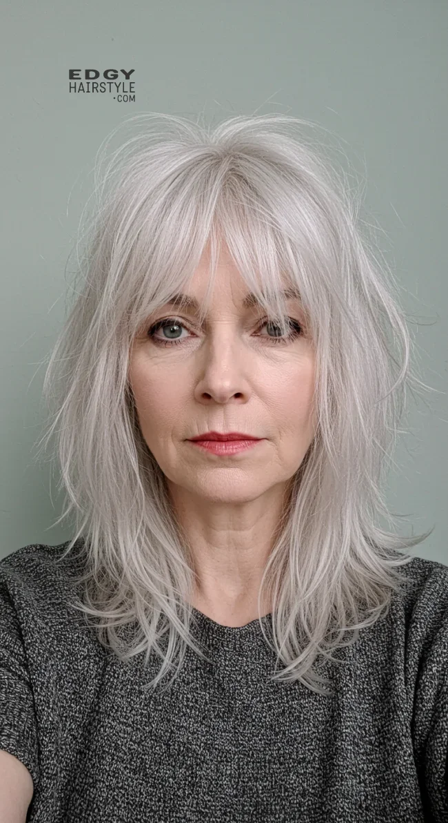 14. Wispy Shag Cut | Elegant Hairstyles For Women Over 60 With Fine Hair