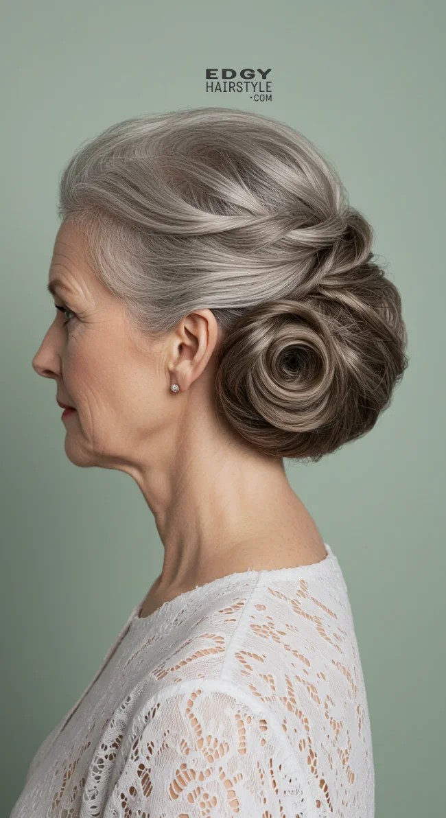 10. Classic Chignon Updo | Trendy And Age-Defying Hairstyles For Older Women