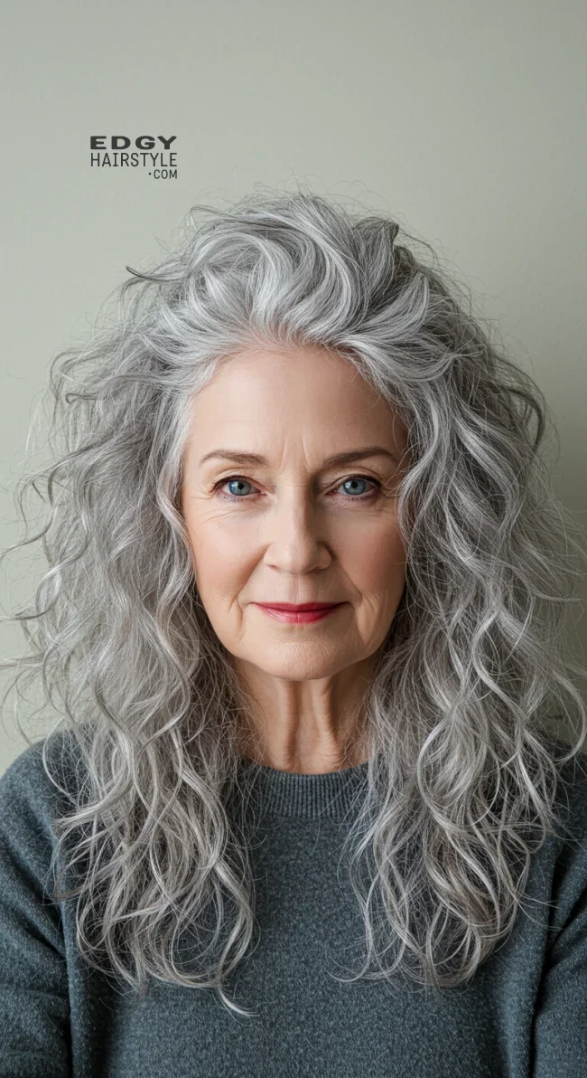 13. Half-Up, Half-Down with Curls | Trendy And Age-Defying Hairstyles For Older Women
