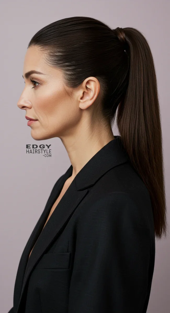 7. Sleek High Ponytail | Youthful Looks: Trendy Hairstyles For Over 50