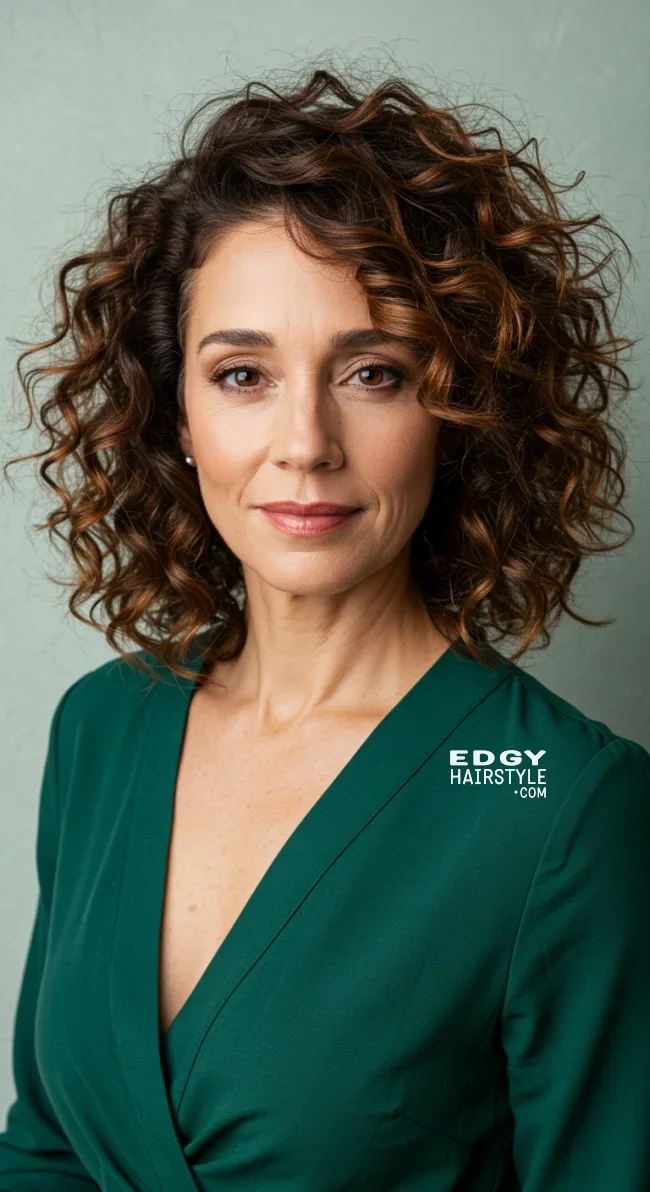 15. Curly Side-Parted Style | Youthful Looks: Trendy Hairstyles For Over 50